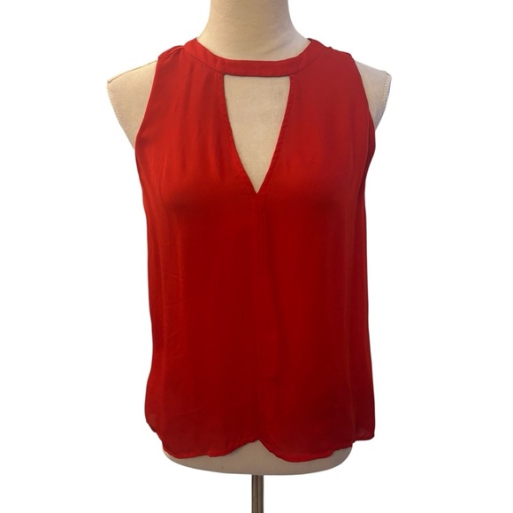 A.L.C. Red 100% Silk Sleeveless Blouse Top Size Small Careerwear Office - Picture 1 of 12